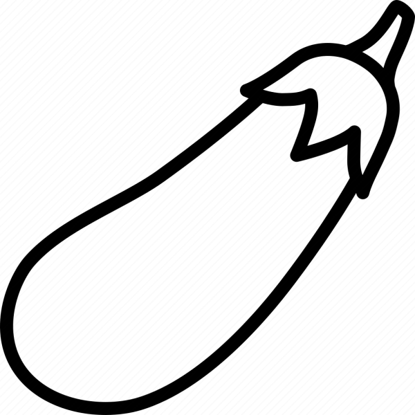 Контур баклажана для детей
