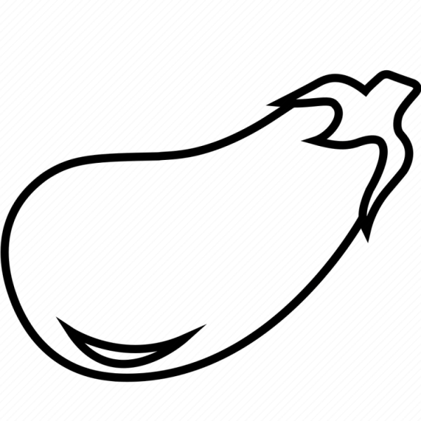 Баклажан рисунок чб