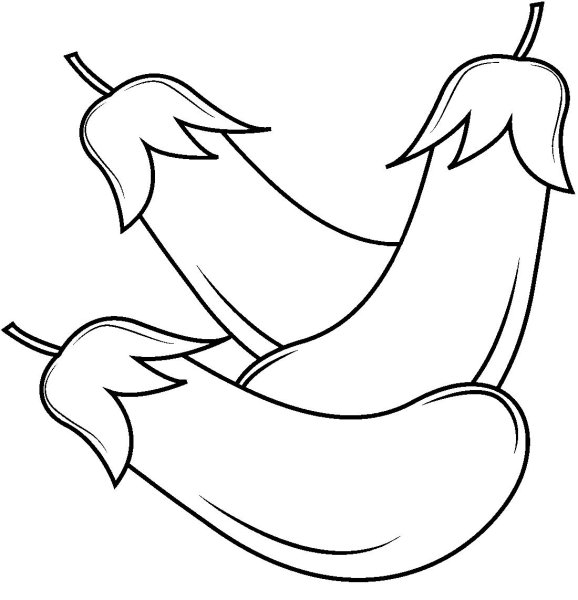 Детский эскиз карандаш баклажан