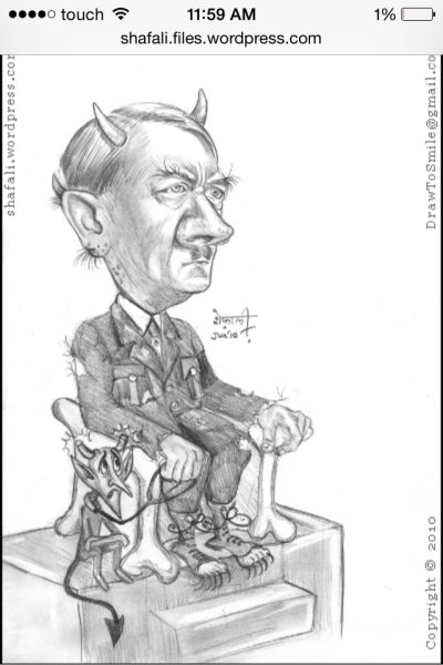 Гитлер рисунок карандашом