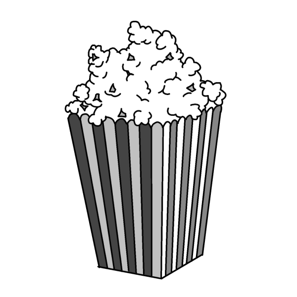 Попкорн рисунок для срисовки