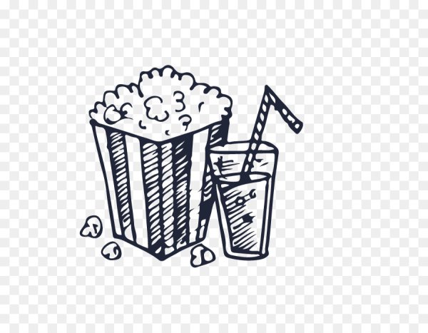 Попкорн раскраска для детей