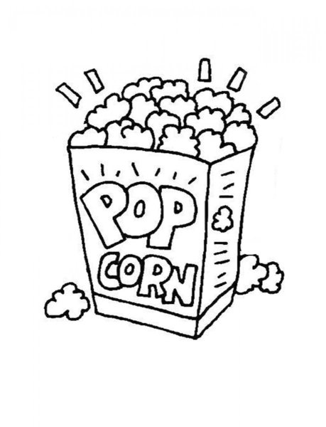 Иконки попкорн на прозрачном фоне