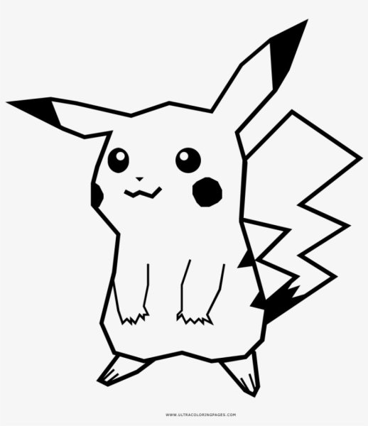 Пикачу контурный рисунок