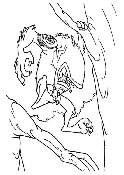 Гуманоид Бен 10 раскраска