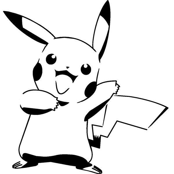 Пикачу трафарет для рисования