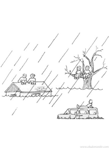 Половодье раскраска для детей