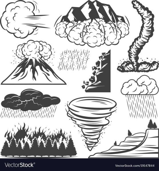 Стихийные бедствия черно белые