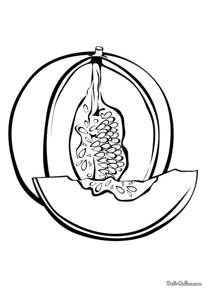 Дыня трафарет