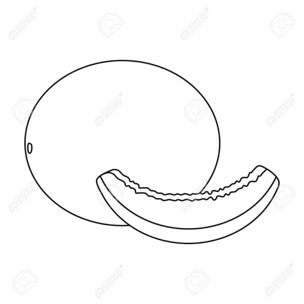 Дыня трафарет