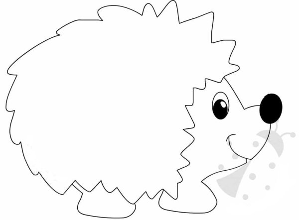 Ежик трафарет для аппликации