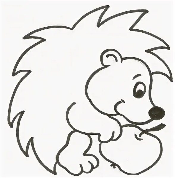 Ежик трафарет