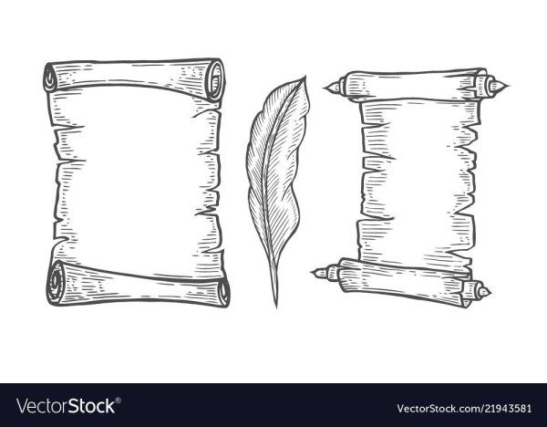 Сверток бумаги с пером