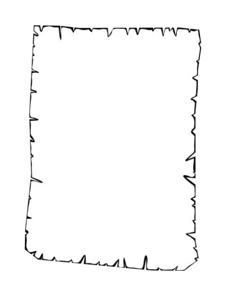 Лист пергамента контур