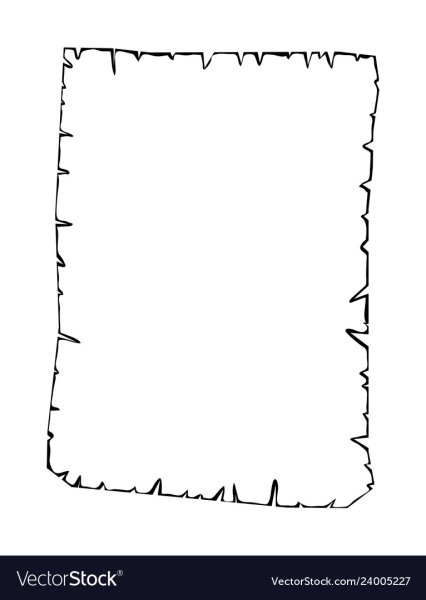 Лист пергамента контур