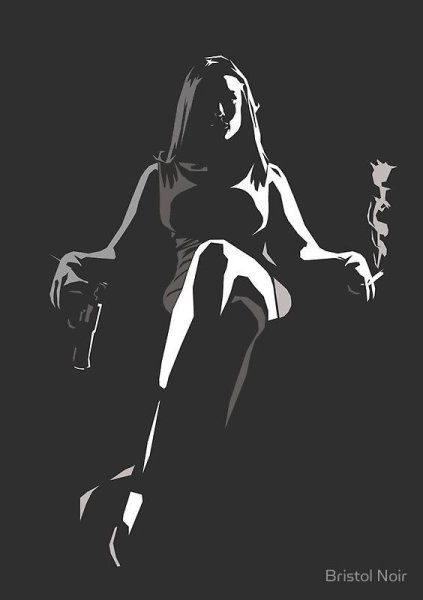 Трафарет девушки