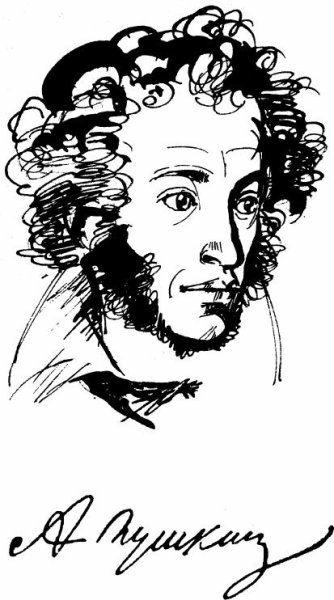 Пушкин Александр Сергеевич портрет рисунок