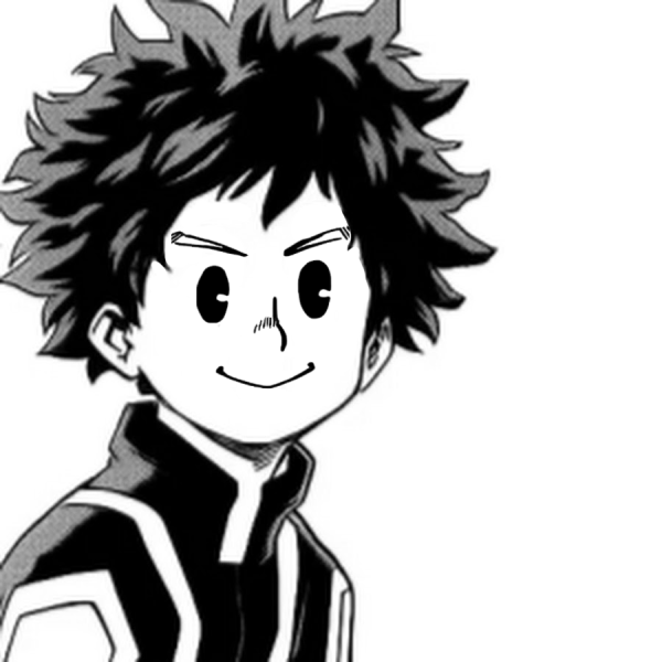 Изуки Мидория чёрно-белая