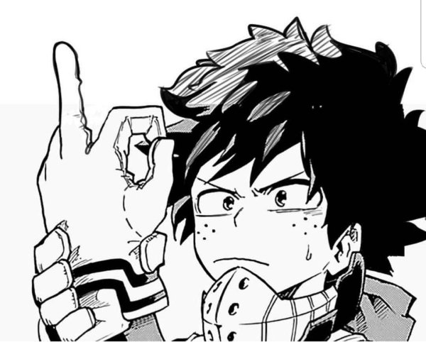 Мидория Изуку чёрно белые