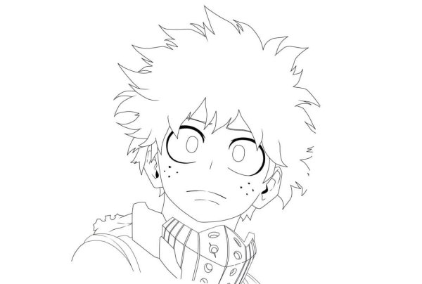 Мидори Изуку раскраска