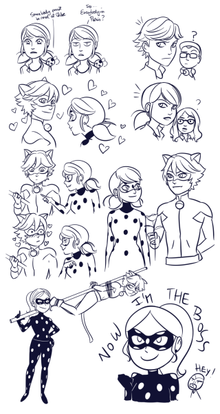 Раскраски Маринетт и Адриан