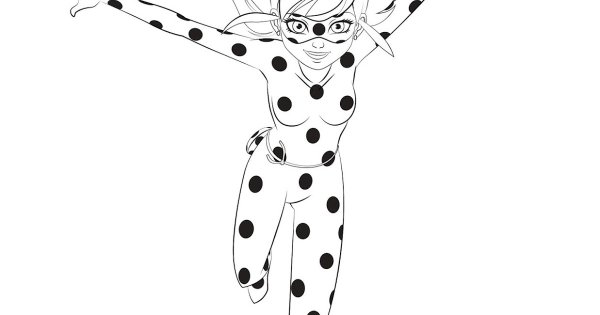 Разукрашка для девочек леди баг