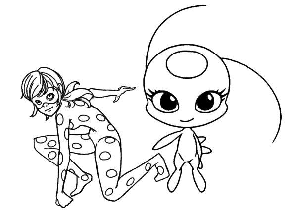 Раскраски для девочек леди баг