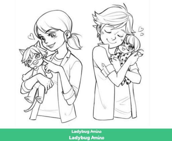 Эдриан и Маринет раскраска