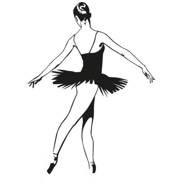Рисунок балерины силуэт карандашом