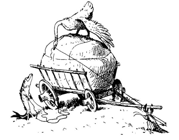 Лебедь, щука и рак. Басни