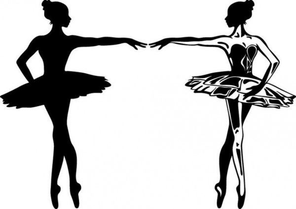 Силуэтная Графика балерина