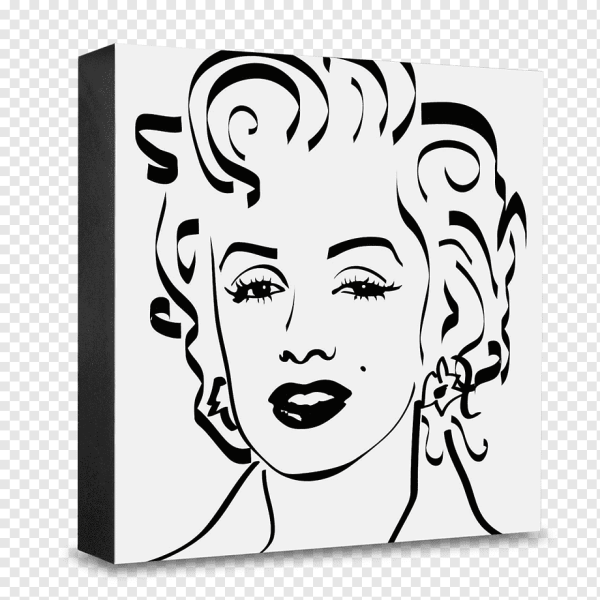 Мэрилин Монро рисунок черно белый