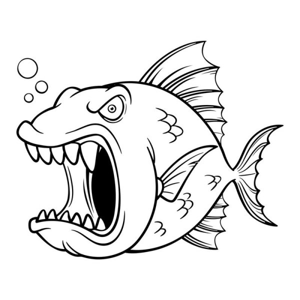 Трафарет рыбы