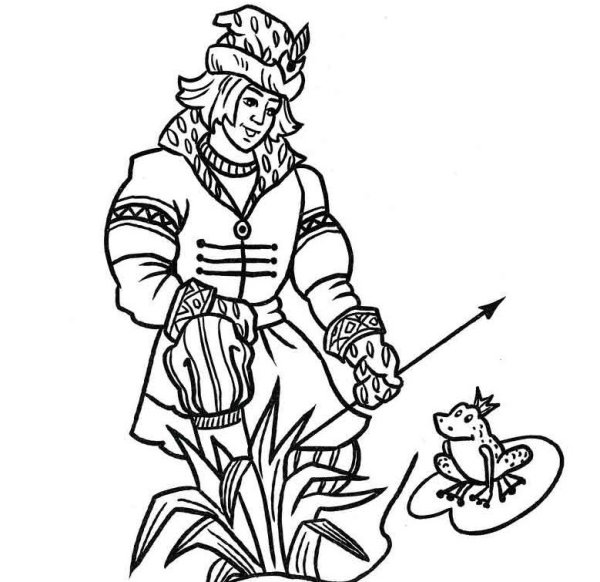 Иван Царевич рисунок раскраска