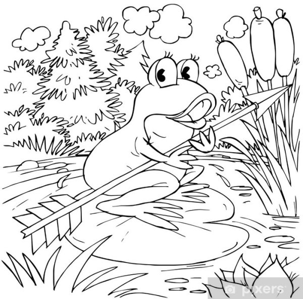 Раскраска сюжетная Царевна лягушка