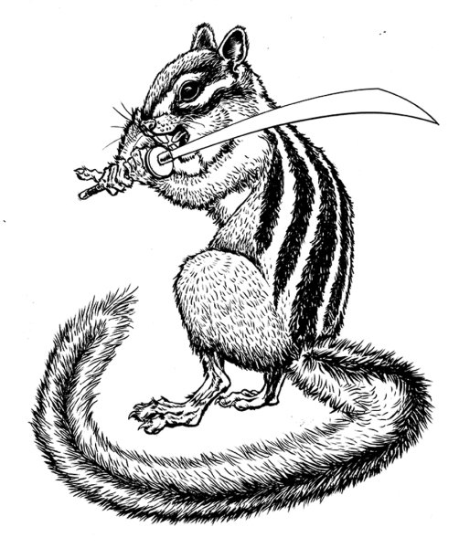 Графика животные бурундук