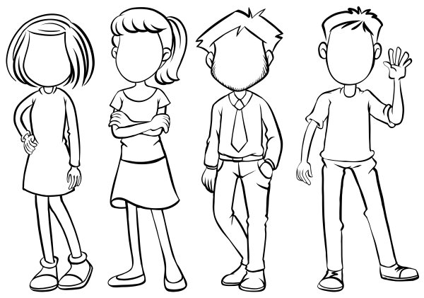 Отрисованные люди