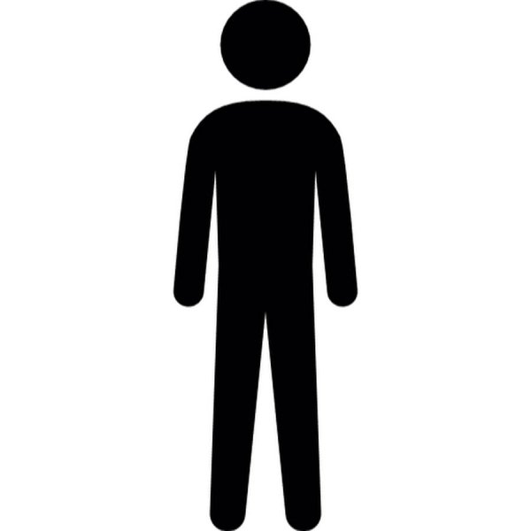 Черная фигура человека