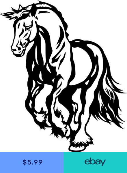 Силуэт бегущей лошади для выжигания