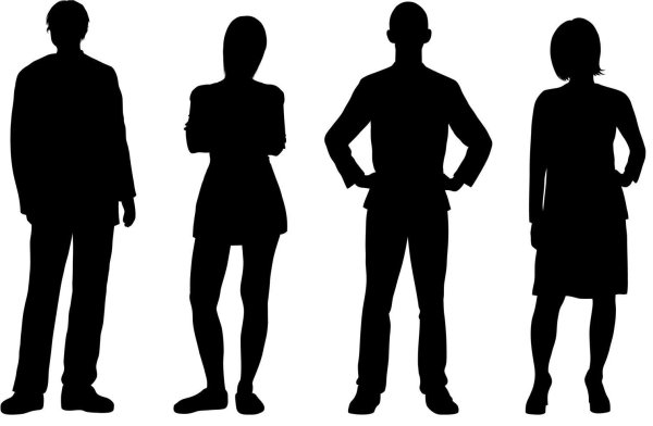 Силуэт взрослого человека