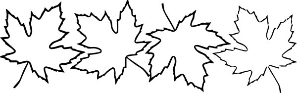 Трафареты кленовых листьев