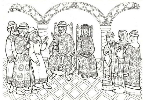 Святые земли русской. Княгиня Ольга. Князь Владимир. Раскраска