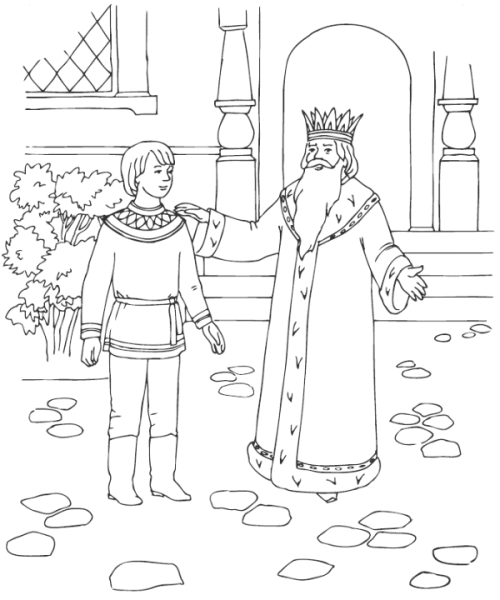 Князь Гвидон на белом фоне