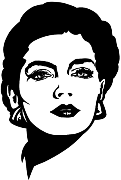 Лицо черно белое