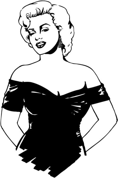 Силуэт Мэрилин Монро