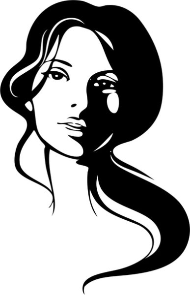 Силуэт лица женщины