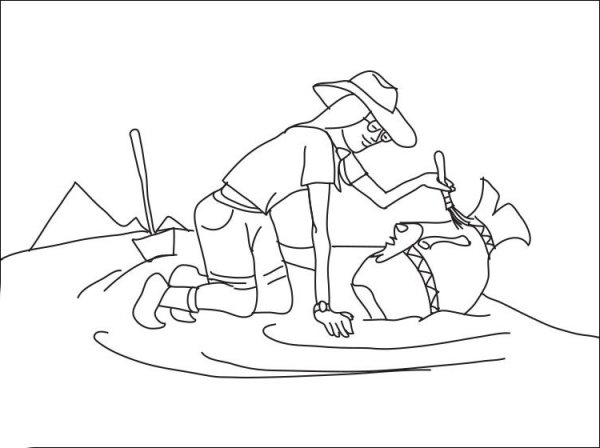 Раскраска археологические раскопки