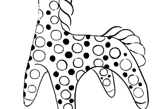 Дымковская раскраска Дымковская игрушка