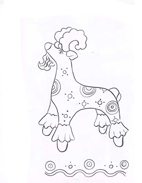 Дымковская игрушка свистулька раскраска