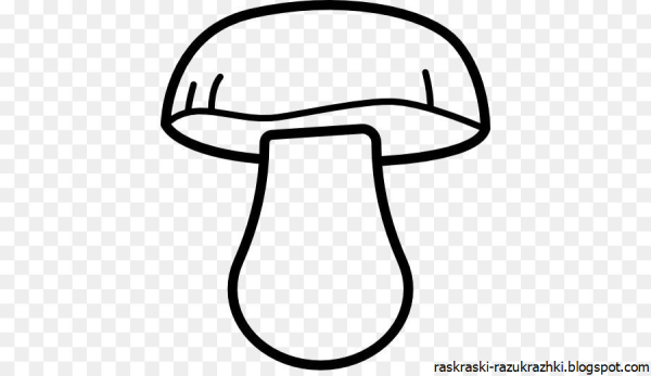 Гриб раскраска для малышей